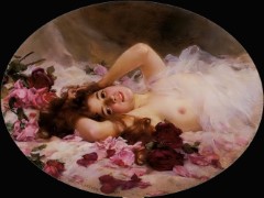 Louis Marie de Schryver_1901_Beauty Amid Rose Petals.jpg
